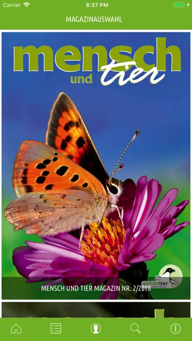 Zrzuty ekranu 'mensch & tier' Magazin