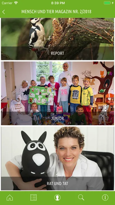 Zrzuty ekranu 'mensch & tier' Magazin