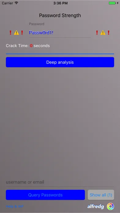 Ảnh chụp màn hình của Password strength calculator
