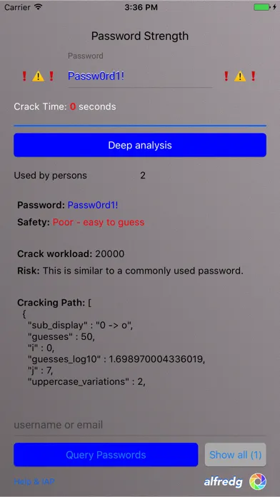Ảnh chụp màn hình của Password strength calculator