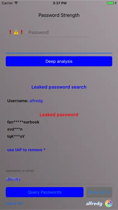 Ảnh chụp màn hình của Password strength calculator
