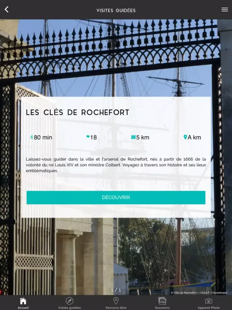 Rochefort Visite Patrimoine iPad  স্ক্রিনশট