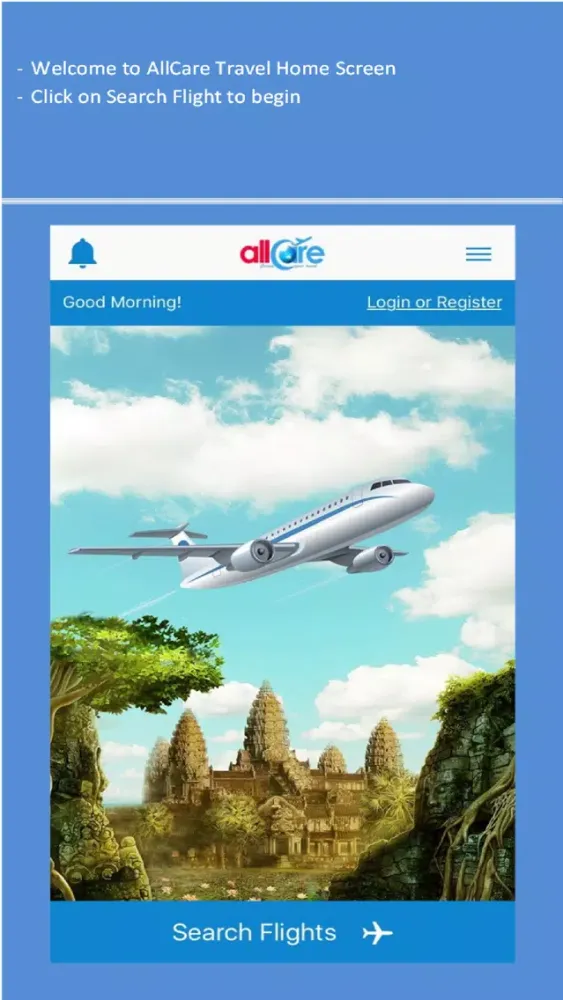 Capturas de tela do AllCare Travel (ACT)