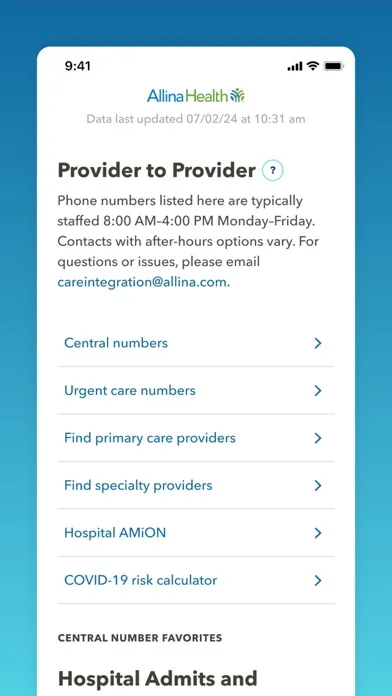 Captures d'écran de Provider to Provider