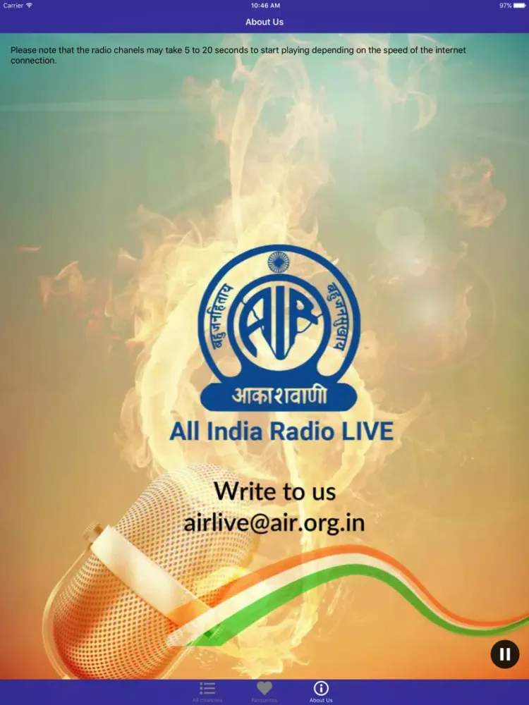 All India Radio Live iPad 應用截圖