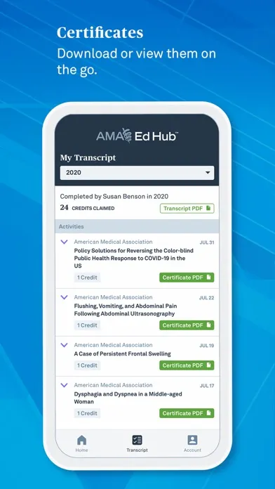 صور AMA Ed Hub Transcript