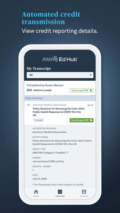 صور AMA Ed Hub Transcript