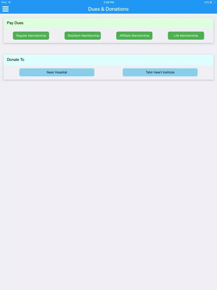 AMMA USA iPad  سکرین شاٹس