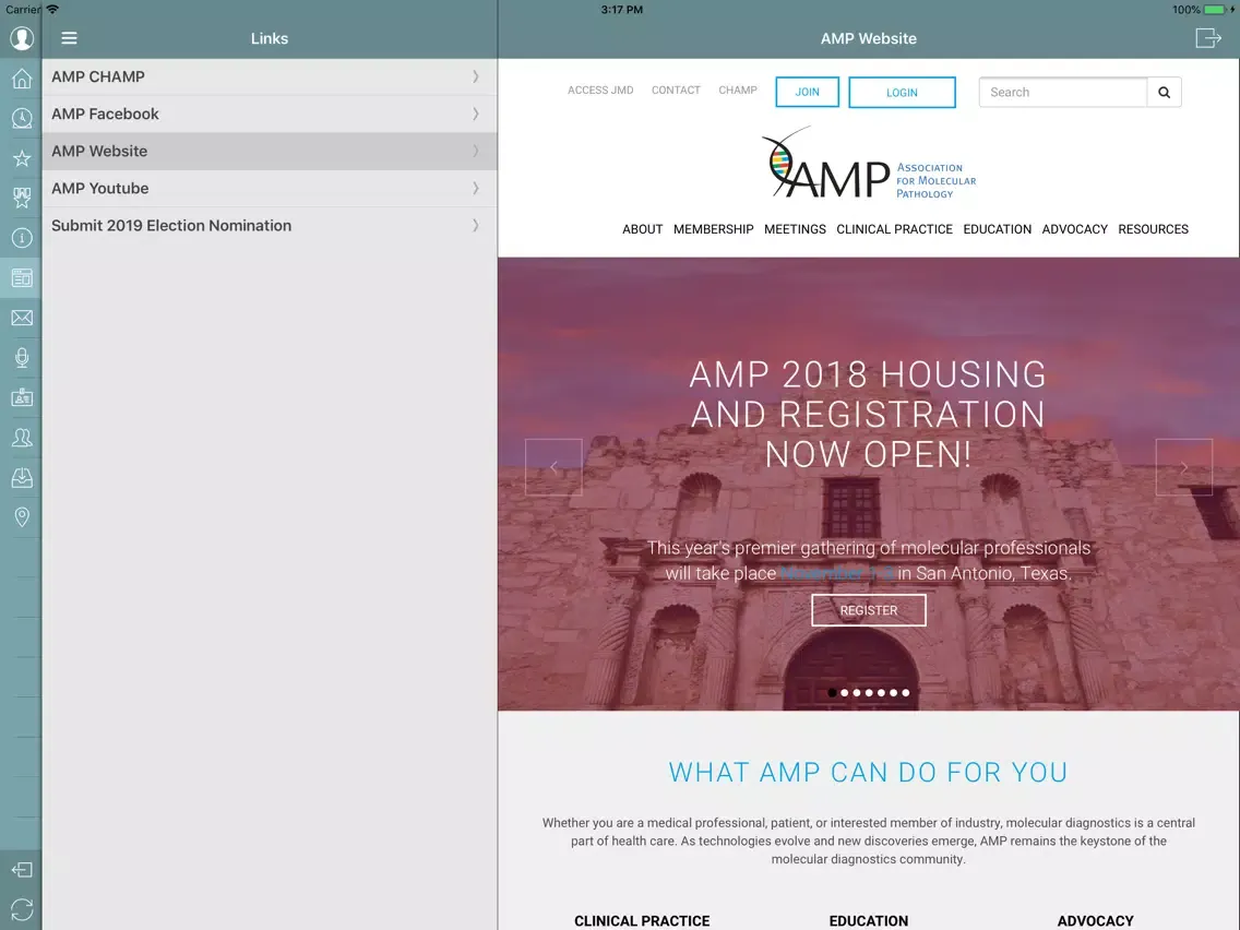 Capturas de tela do AMP Education Events iPad 