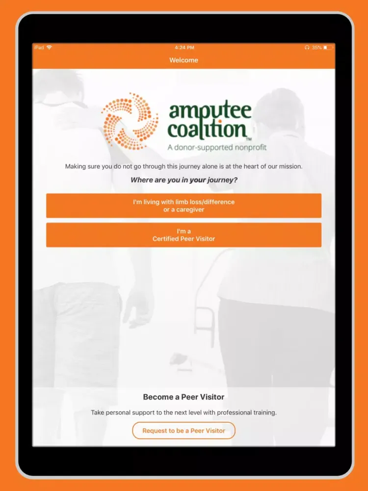 تصاویر Amputee Coalition Support App iPad 