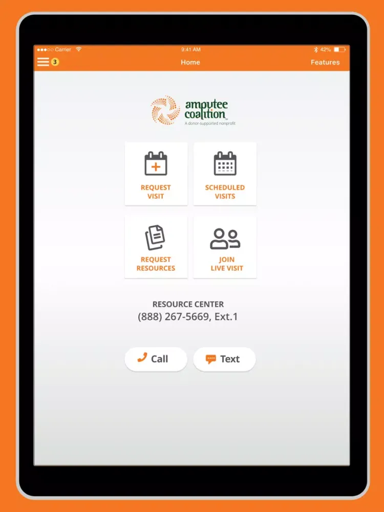 تصاویر Amputee Coalition Support App iPad 