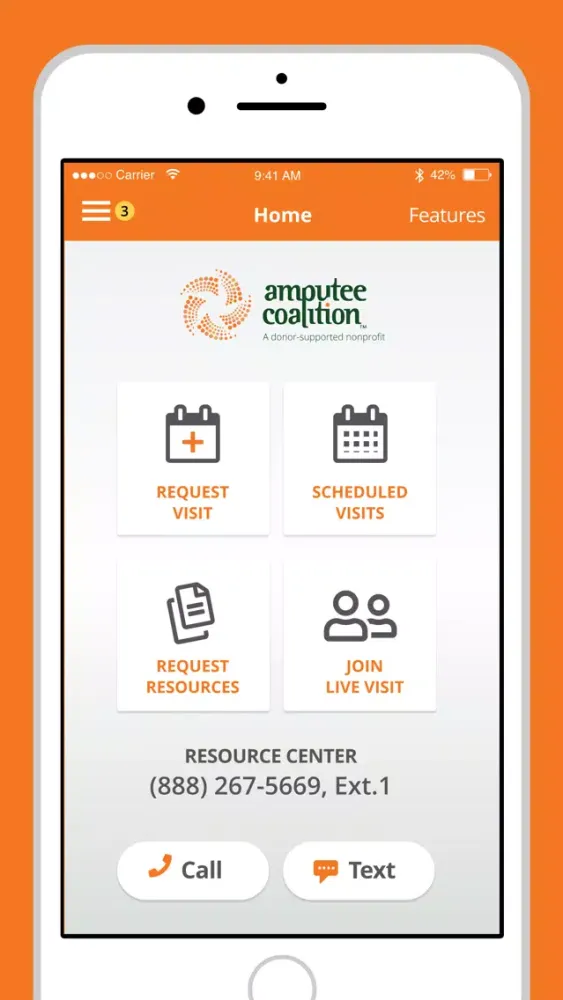 تصاویر Amputee Coalition Support App
