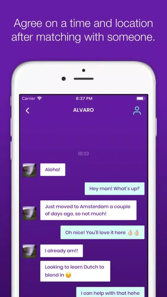 Screenshot di Ananas Language Exchange