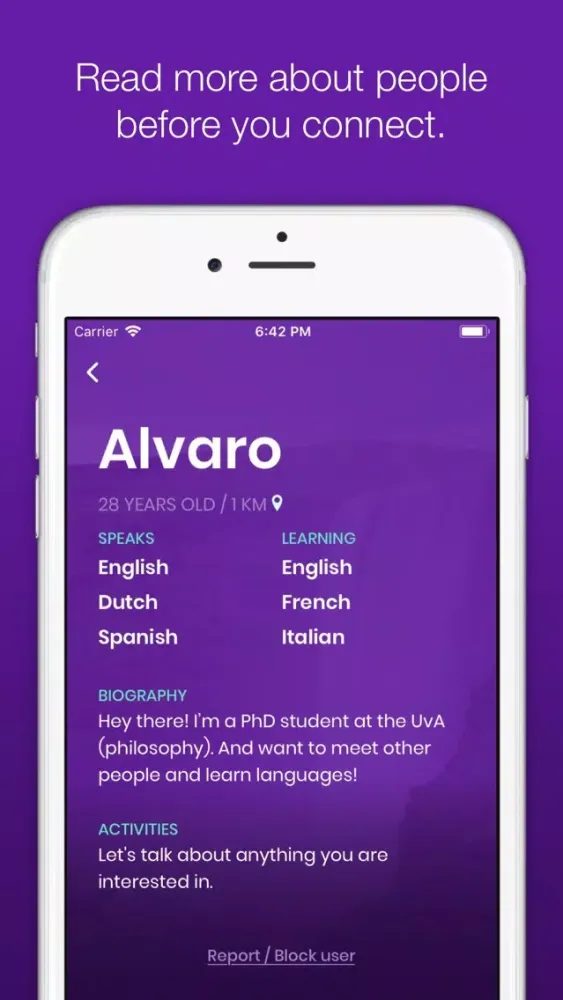 Screenshot di Ananas Language Exchange