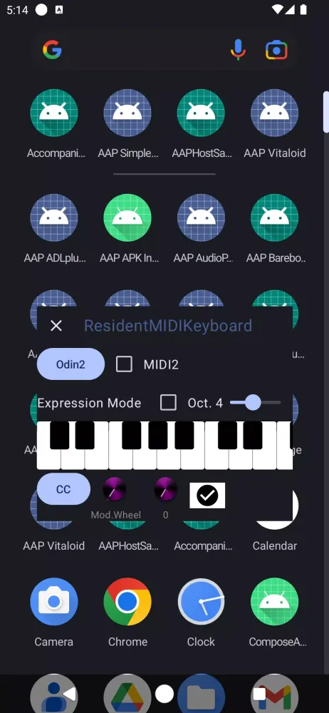 Resident MIDI Keyboard Screenshots