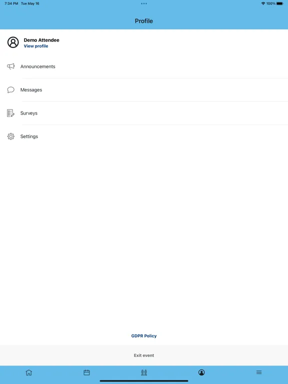 Zrzuty ekranu AOA Events App iPad 