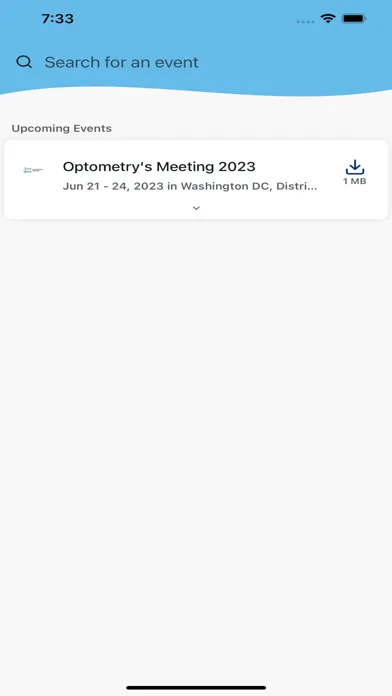 Zrzuty ekranu AOA Events App