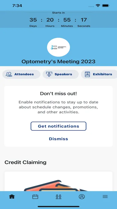 Zrzuty ekranu AOA Events App