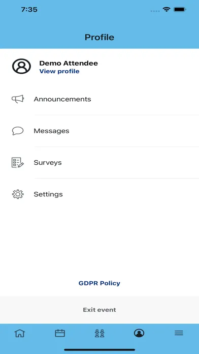 Zrzuty ekranu AOA Events App