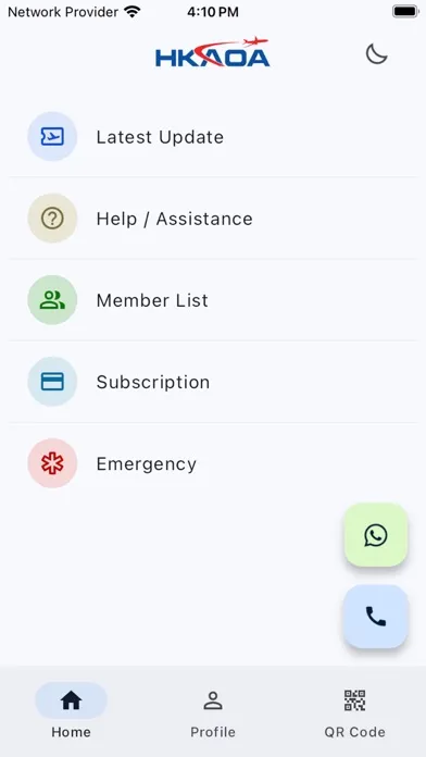 Tangkapan skrin AOA Mobile App