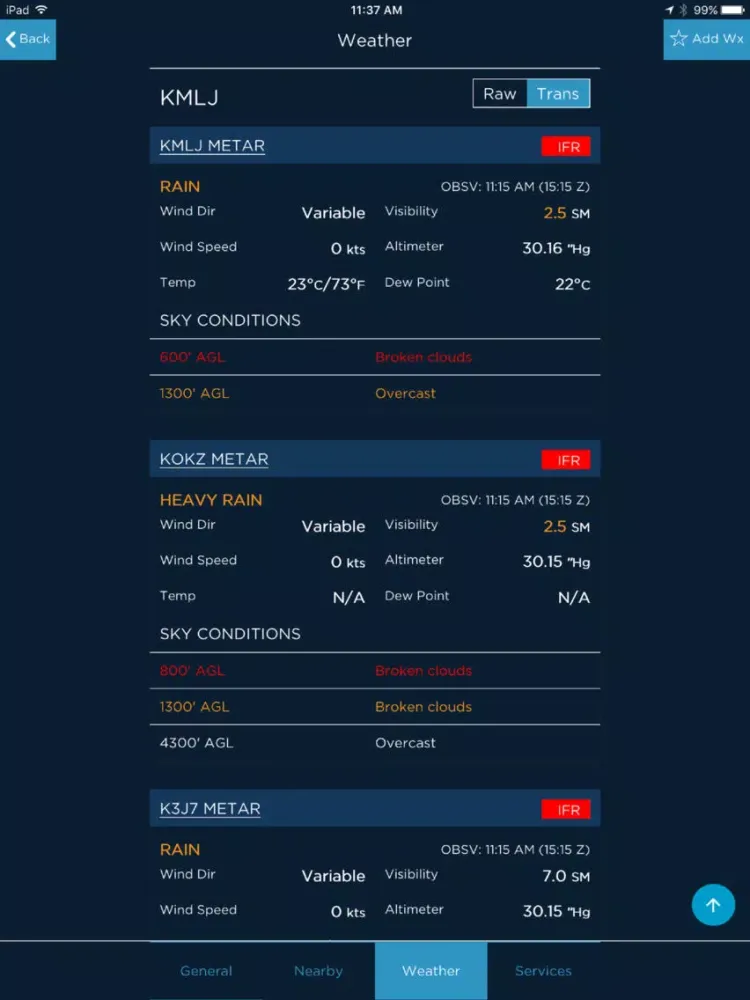 AOPA GO iPad  Screenshots