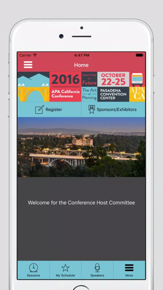 Zrzuty ekranu APA California 2016 Conference
