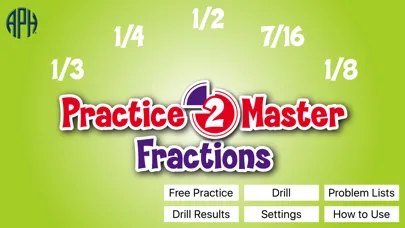 Tangkapan layar Practice2Master Fractions