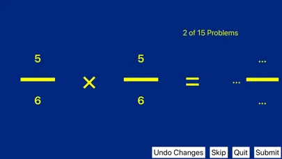 Tangkapan layar Practice2Master Fractions