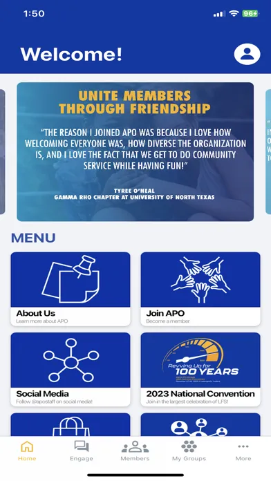 Capturas de pantalla de Alpha Phi Omega