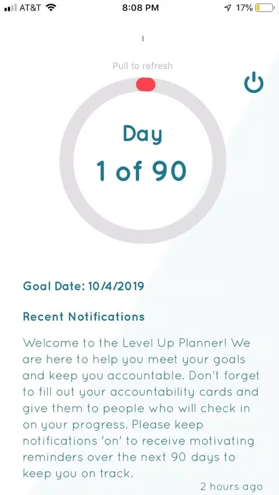 ภาพหน้าจอของ Level Up Planner