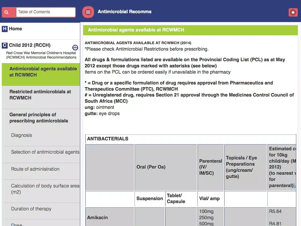 Antimicrobial Recommendations iPad 應用截圖