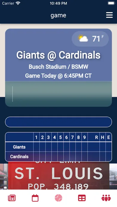 St. Louis Baseball سکرین شاٹس