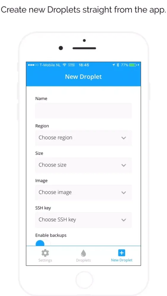 Digital Ocean Control Ekran Görüntüleri