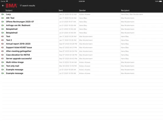 ARTEC - EMA iPad  Ekran Görüntüleri