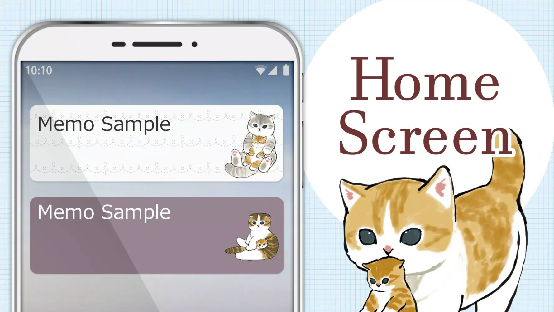 Notepad Cute Cats by mofusand应用截图