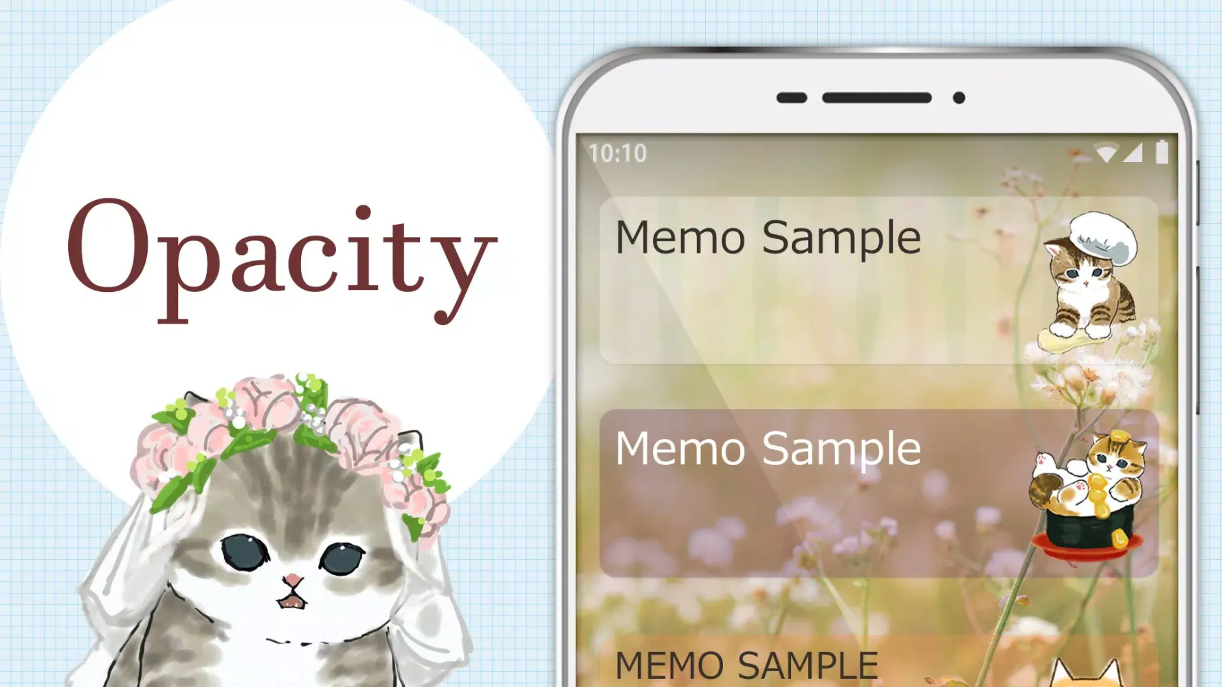 Notepad Cute Cats by mofusand应用截图