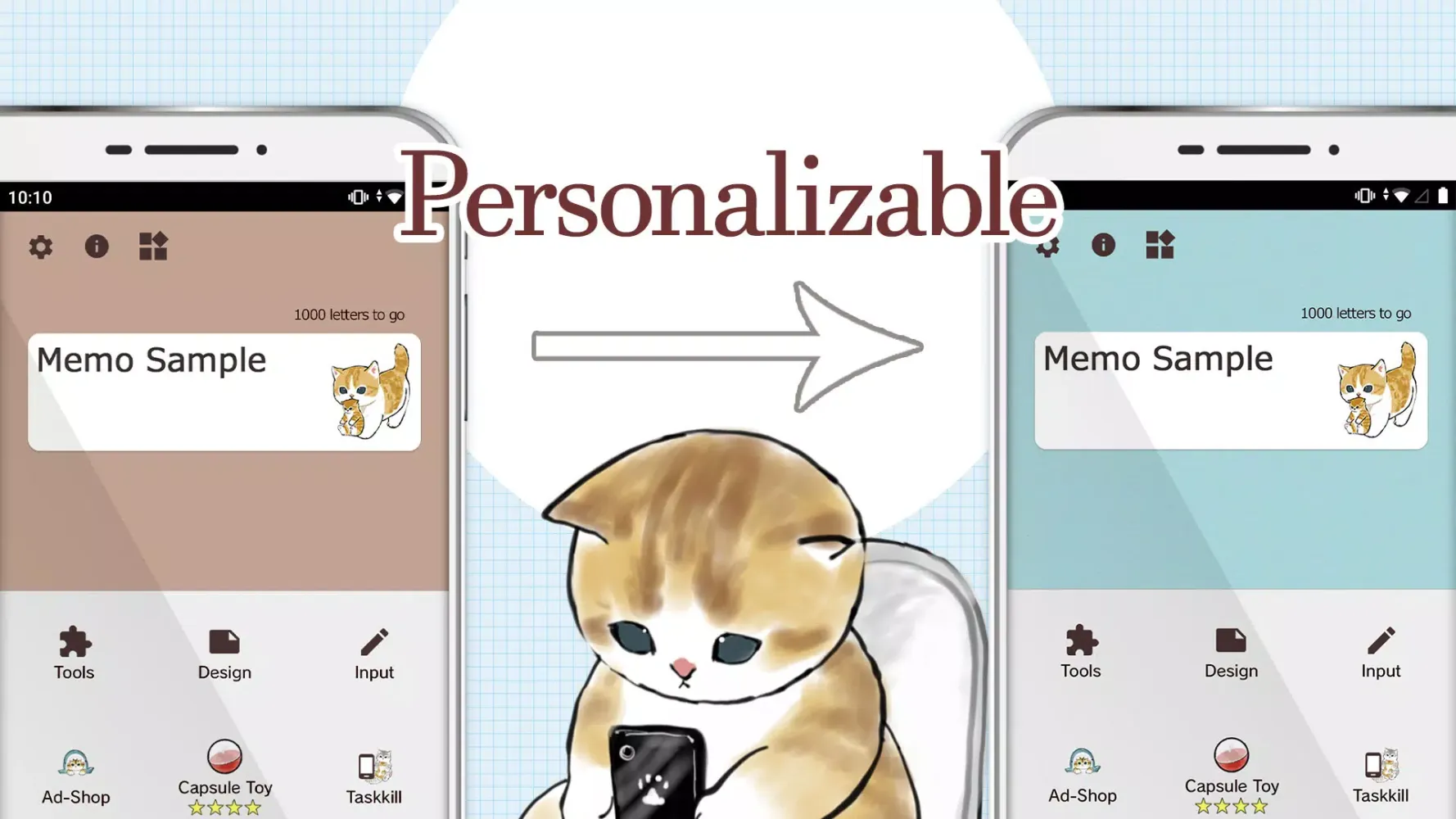 Notepad Cute Cats by mofusand应用截图