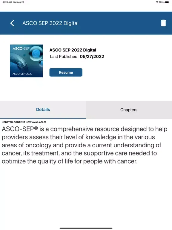 ASCO eBooks iPad  Ekran Görüntüleri