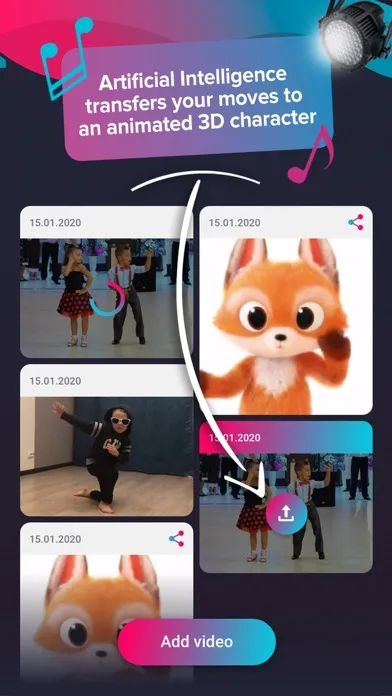 Tangkapan layar DanceMe: 3D Video Editor