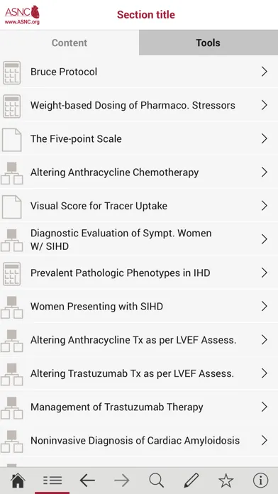 ASNC Guidelines and Standards Screenshots