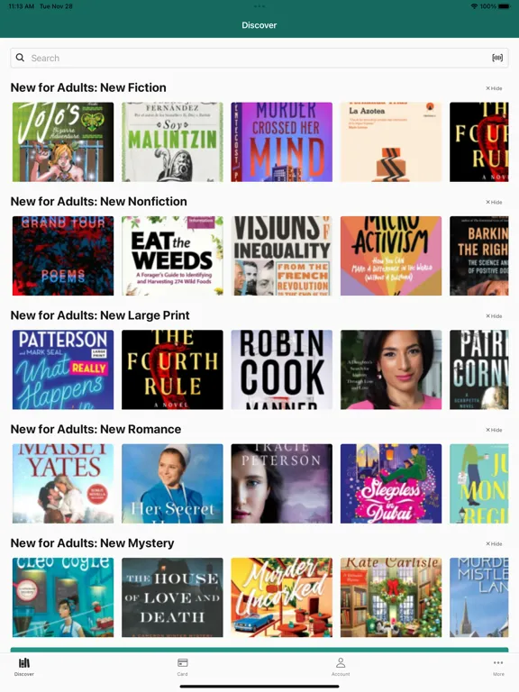 Ảnh chụp màn hình của Helen Plum Library iPad 