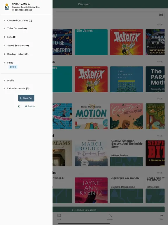 Capturas de tela do SCLD Libraries iPad 