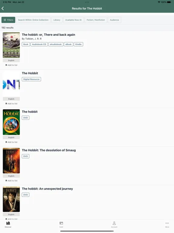 Capturas de tela do SCLD Libraries iPad 