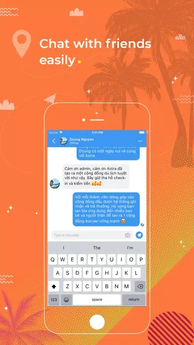 Tangkapan layar Astra - Mạng xã hội du lịch