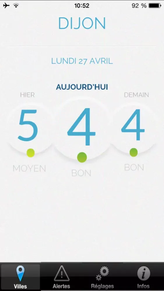 Qualité de l'air en Bourgogne スクリーンショット