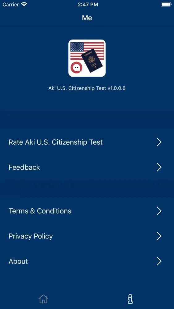 Captures d'écran de Aki U.S. Citizenship Test