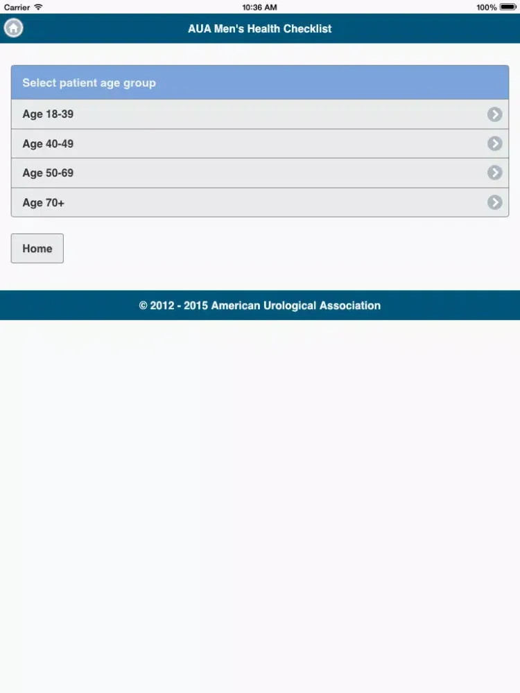 Capturas de tela do Men's Health Checklist iPad 