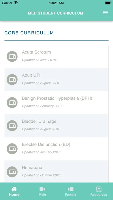 Скриншоты AUA Medical Student Curriculum