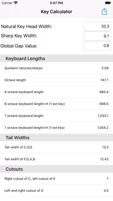Скриншоты Keyboard Dimensions Calculator