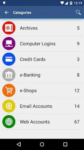 Captures d'écran de aWallet Cloud Password Manager